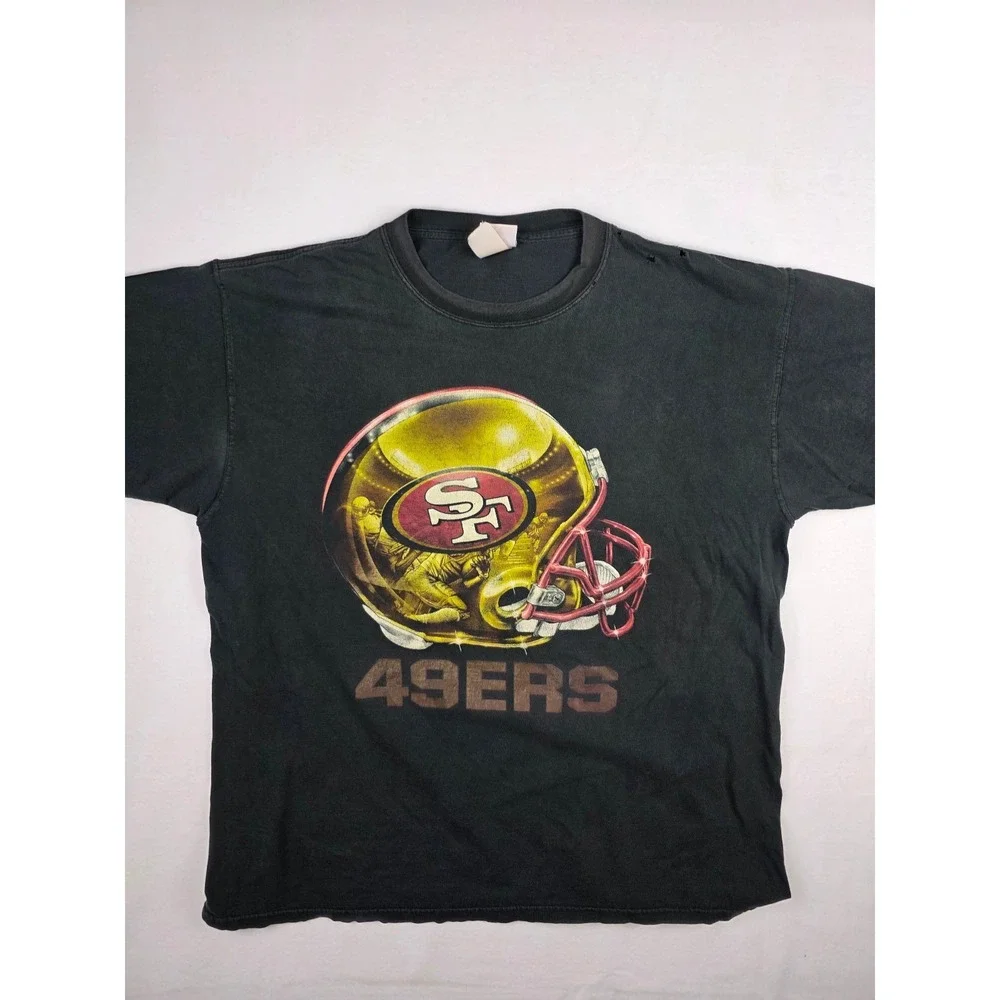 Vintage NFL 49ers big helmet graphic shirt - Picture 1 of 11